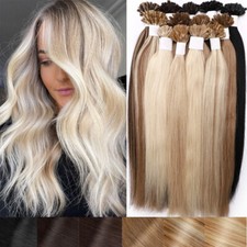 50-100g Nail U-Tip Pre Bonded Keratin Hot Fusion 100 /Remy Human Hair Extensions