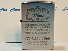 Vintage FLIP TOP Advertising LIGHTER / Complete, Clean & Works Great!  [2664]