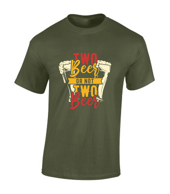 TWO BEER (DTF) OR NOT TO BEER HERREN T-SHIRT LUSTIG TRINKEN GESCHENKIDEE DESIGN PAPA