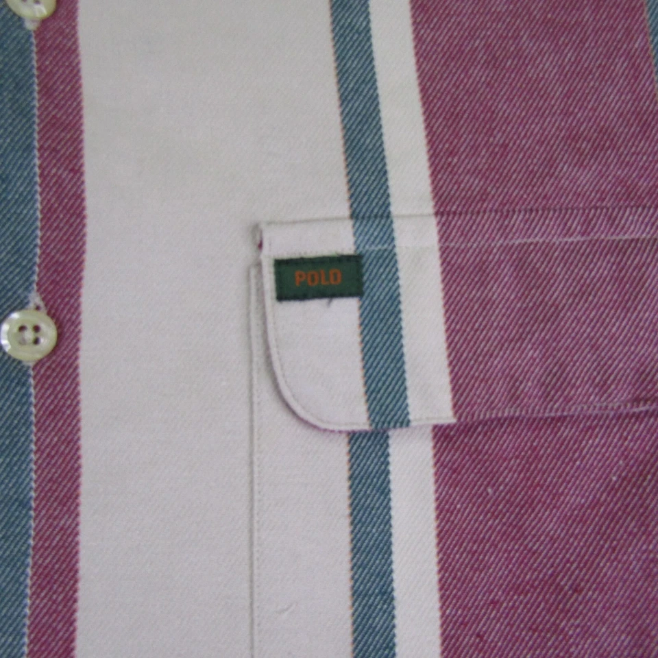 Polo Ralph Lauren de colección para niños grande rojo tostado verde manga 1/2 stock muerto niños Y2K Foto 4 de 4