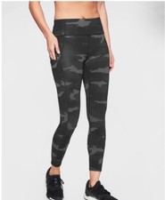 Athleta Camo Contender 7/8 Tight Leggings Black Size Small