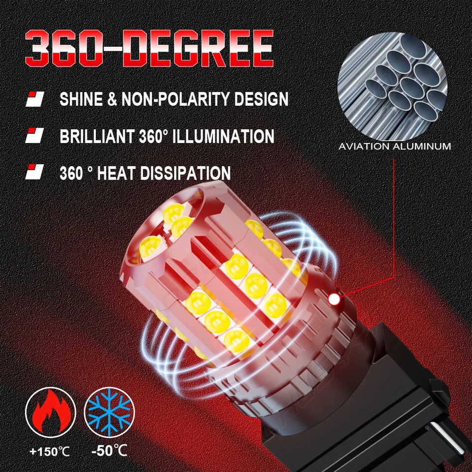 3156 3157 White LED Backup Reverse Light Bulb for Dodge Ram 1500 2500 3500 - Image 4 of 4