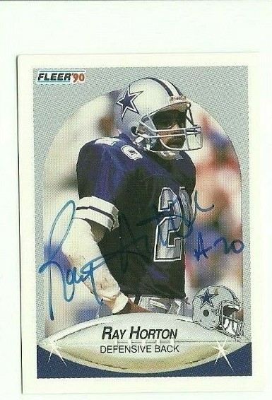 Ray Horton 1990 Fleer signed auto autographed card Cowboys