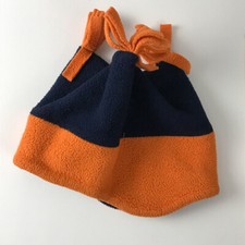 LL Bean Kids Three Tuff Blue Orange Fleece Winter Hat