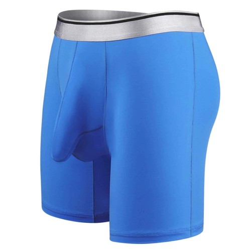 Mens Ice Silk Boxer Shorts Briefs Bulge Pouch Swim Trunks Sport Shorts