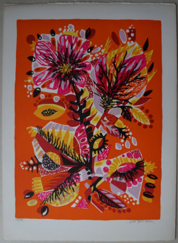 Lithography Flowers Composition 168/175 Signed Michele Van Hout The Beautiful - Picture 1 of 4