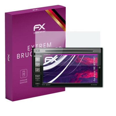atFoliX Glasfolie für Alpine INE-W970BT Displayfolie 9H Schutzpanzer