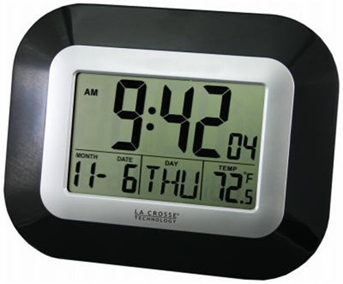 La Crosse Technology WT-8005U-B Digital Atomic Wall Clock 9 Lx1-1/2 W in. 5 Pack - 第 1/5 張圖片