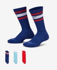 Nike Everyday Plus Cushioned Crew Socks Multi Color 3 Pairs Sz L 8-12 Men 