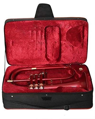 Bb Red 3v FLUGEL-HORN-FREE HARD CASE+MOUTHPIECE BEST INSTRUMENT FLUGELHORN. - Picture 4 of 5