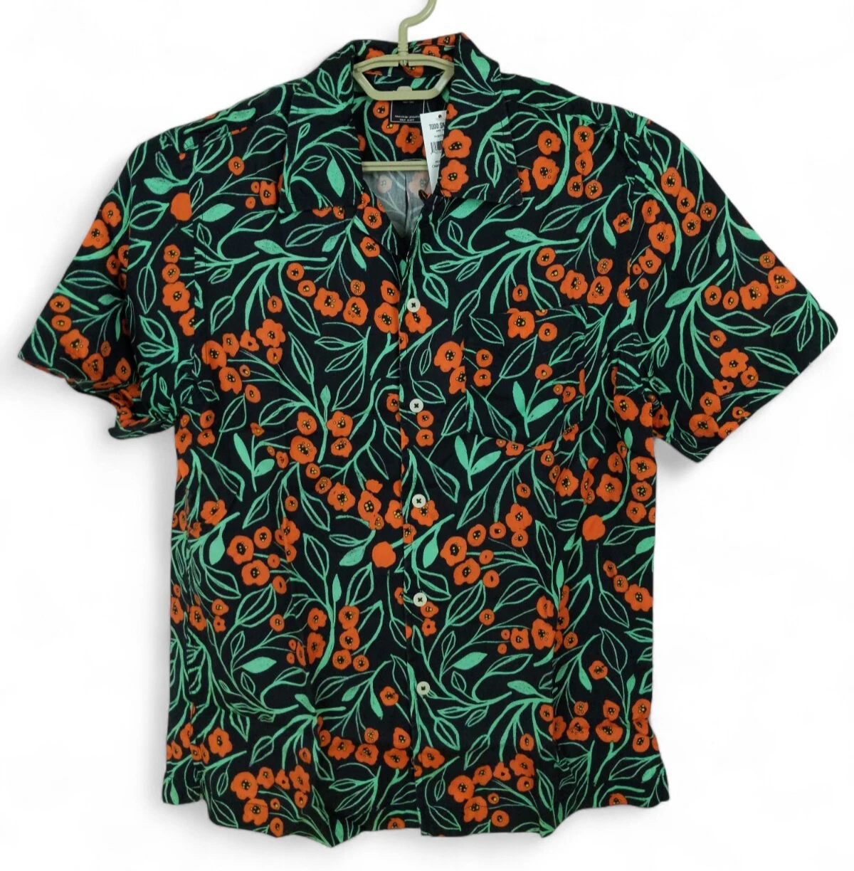 Todd Snyder Shirt Mens Small Orange Floral Aloha Hawaiian Camp Poppy
Opens in a new window or tab
