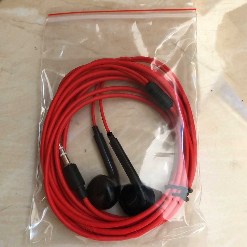 Long Line Audio Headphones for Anchors and TV Monitoring Red Wired