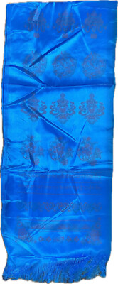 Tibetan Buddhist Prayer Offering Blue Silk Khada Khata Auspicious Scarf Nepal