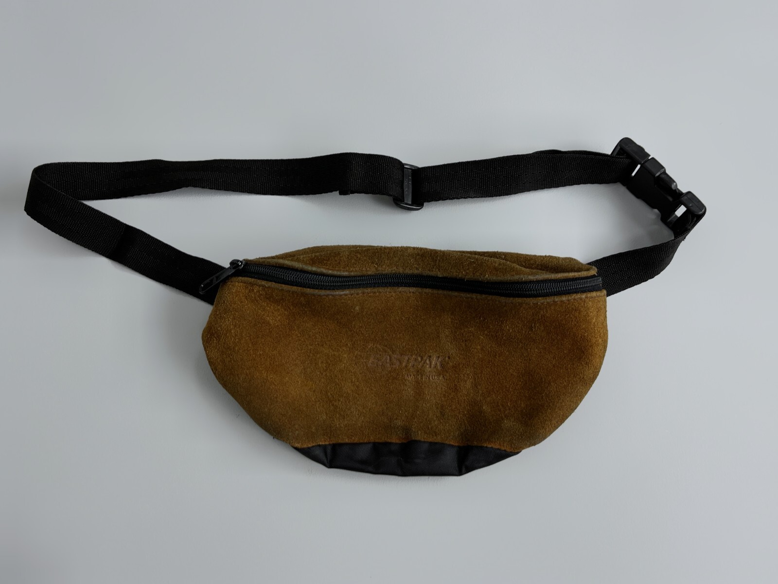 Ultra Rare Vintage EASTPAK Made In USA Leather Suede Bumbag Waist Bag Crossbody