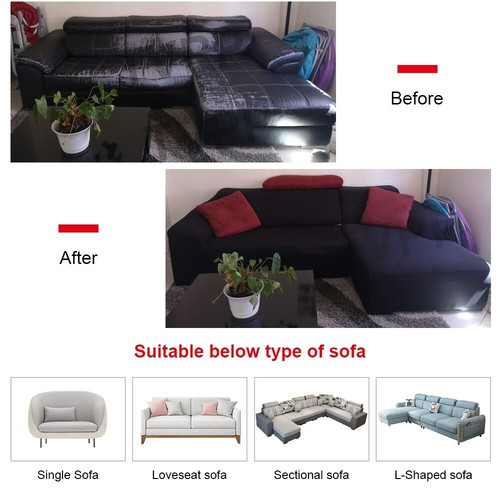 Elastic Stretch Sofa Cover Couch Cover Universal Living Room Sectional Slipcover - Picture 5 of 29