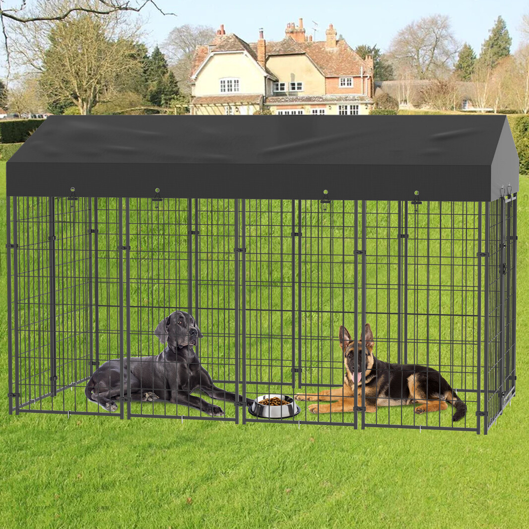 Giant Strong Steel Pet Dog Enclosure Run House Playpen Rabbit Hutch