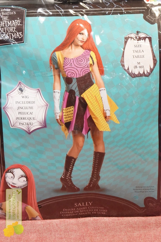 Halloween Adult Deluxe Sally Nightmare Before Christmas Costume Medium (8-10)* - Image 3 of 4
