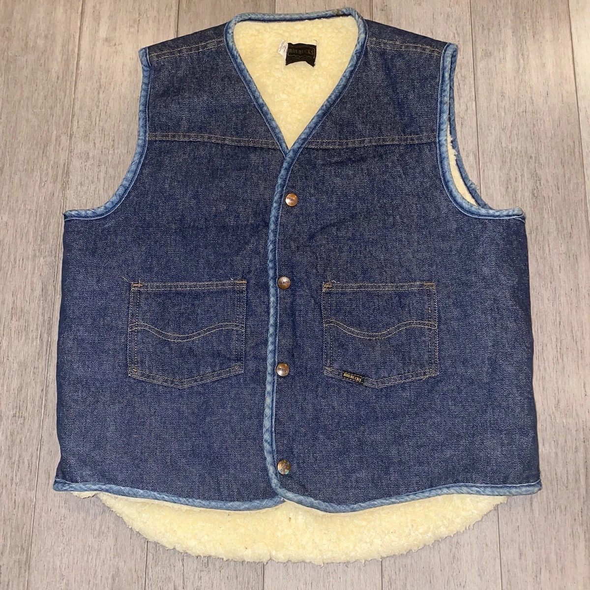 Big and tall jean jacket vest 2025