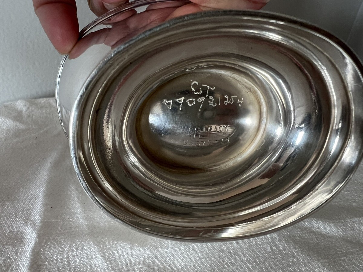 Vtg Wallace EPNS 4 Piece Silverplate Tea Pot Set Silver Soldered