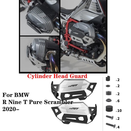 Cylinder Head Guard For BMW R Nine T Pure Scrambler 2020- Engine Protector Cover - Foto 4 di 22