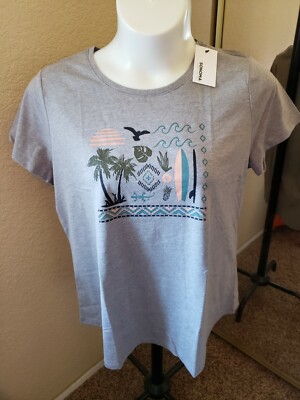 Women's NWT SONOMA Goods For Life Size XXL Gray ''Summer'' Scoop Neck 