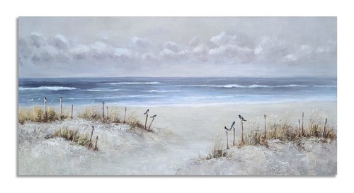 Yihui Kunst Strand Leinwand Wandbild mit strukturierten schönen Ozean Gemälde Modus... - Bild 3 von 9