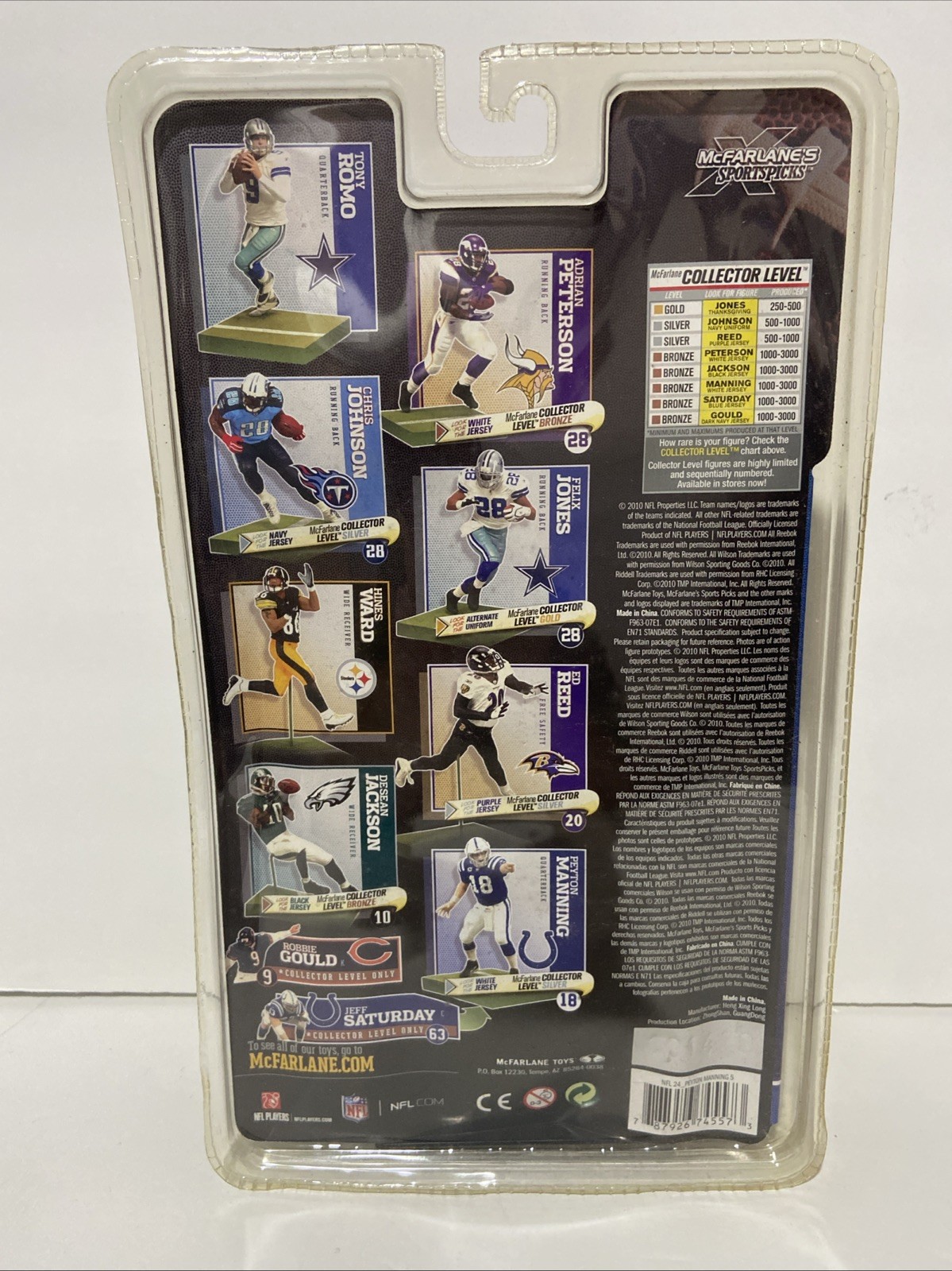 PEYTON MANNING McFarlane Toys 2010 NFL Series 24 Action Figure Colts