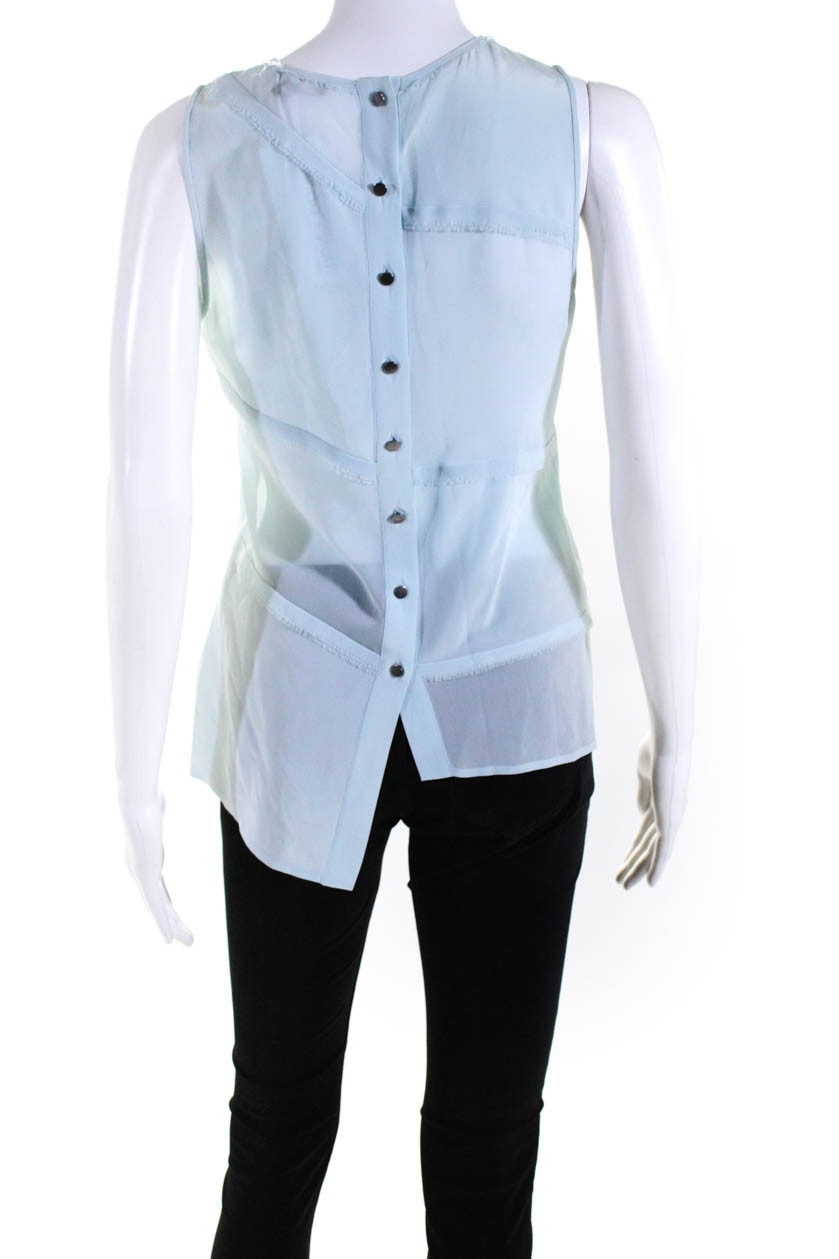 Intermix Womens Silk Patchwork Textured Sleeveles… - image 3