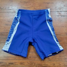 Vintage Sugoi Womens Medium Triathlon Shorts 6" 12.5" Tri Pad 8/10 Kona HI Blue