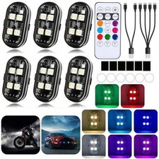 Upgraded 4LEDsPCS Wireless LED Strobe Lights with Remote Control, 8 Colors 6