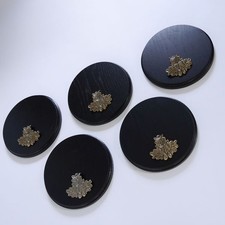 5 x Boar Shield Boar Board Weapon Board Dark AF17cm + 5 Oak Leaf Cover