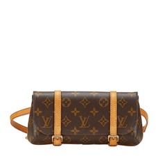 LOUIS VUITTON Monogram Pochette Marel Waist Bag/Body Bag M51159 Brown DDP Used