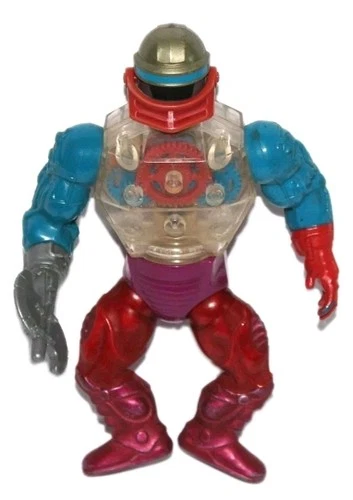 Vintage 80's He-man Action Figure ROBOTO 1984 Mattel MOTU 6" mechanical feature