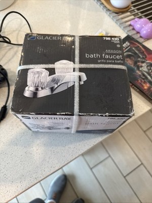 Glacier Bay Aragon Bathroom Faucet Chrome 4  Centerset New Open Box