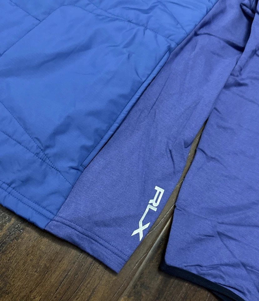 NWT RLX Ralph Lauren Polo Golf Blue Full Zip Jacket Hoodie Men's XL $268. D4 - Image 2 of 4