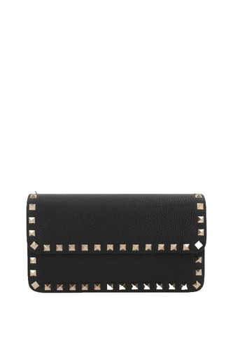 VALENTINO GARAVANI Rockstud Black Chain Wallet Bag New & Authentic