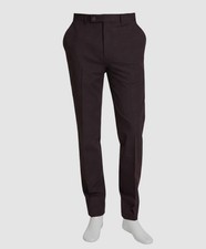 Calvin Klein Men's Red Plaid X Slim-Fit Stretch Fall Dress Pants Size 40W 32L