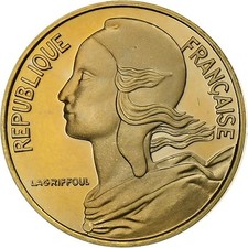[#1260911] France, 5 Centimes, Marianne, 1991, Paris, Proof, Aluminum-Bronze, MS