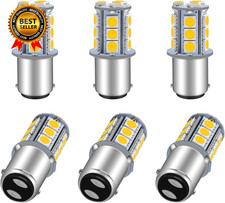 6-pack 1076 Led Bulb For Rv 1142 1004 Ba15d Warm White Bulb Replacement For 12v