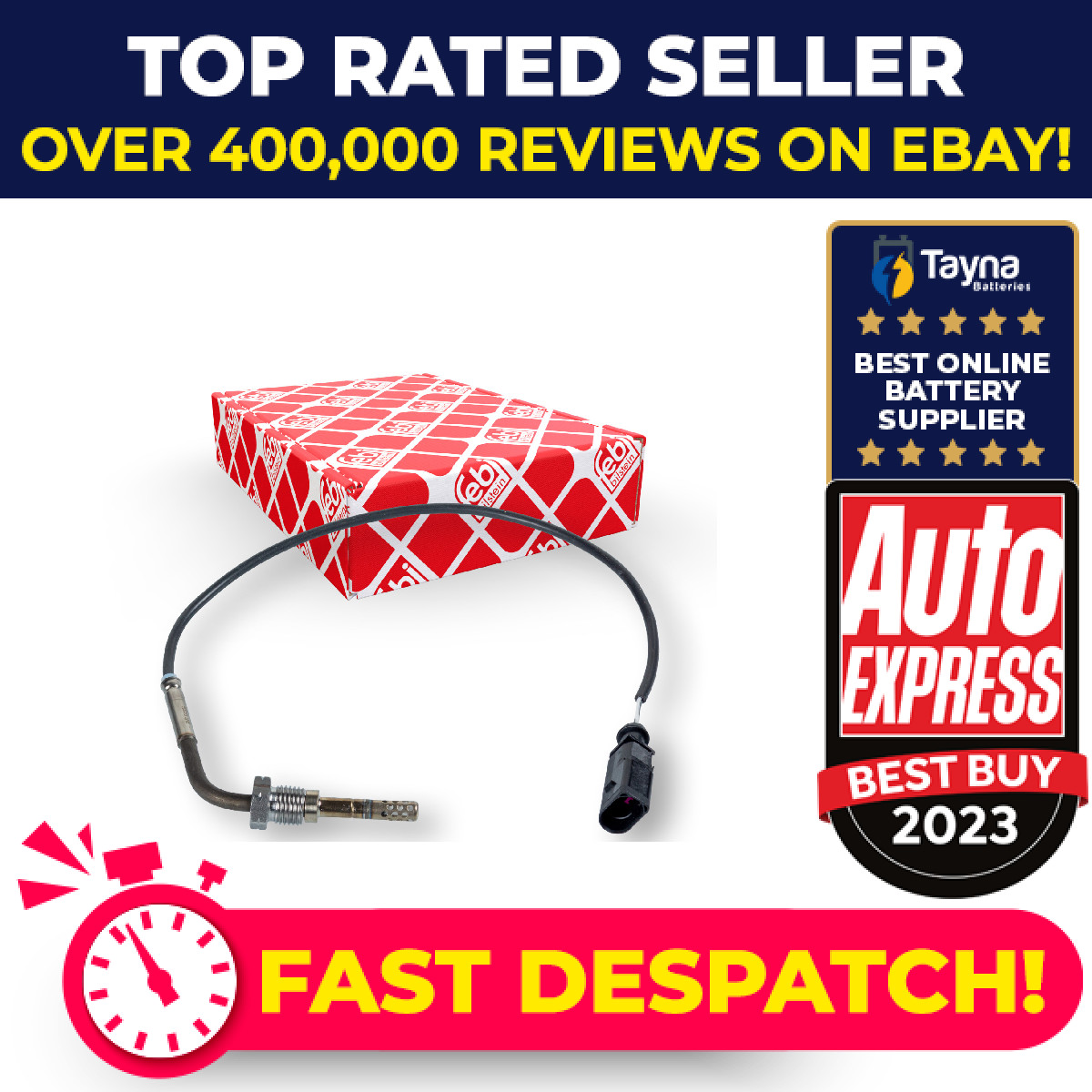 Exhaust Temperature Sensor fits PORSCHE CAYENNE 92A 3.0D 2010 on MCR.CB Febi New