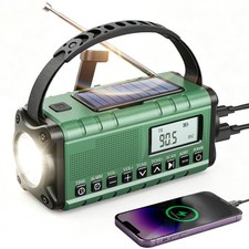 Hand Crank Emergency Radio Am Fm-10000mAh/37000mWh NOAA Weather Radio