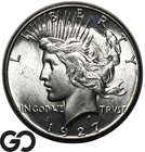 1927 Peace Dollar, Lustrous White Choice BU++