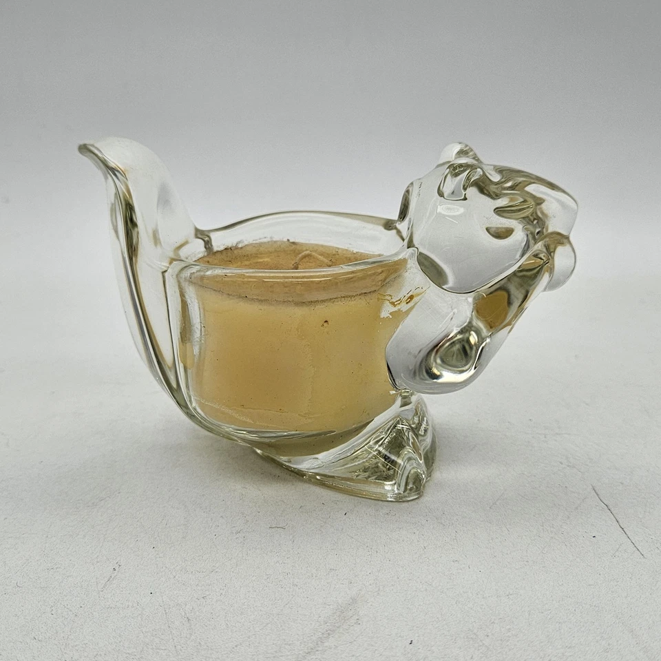 Avon Ardilla Candelabro Vidrio Transparente Estatuilla Votiva Tealight Decoración Figura Foto 2 de 4