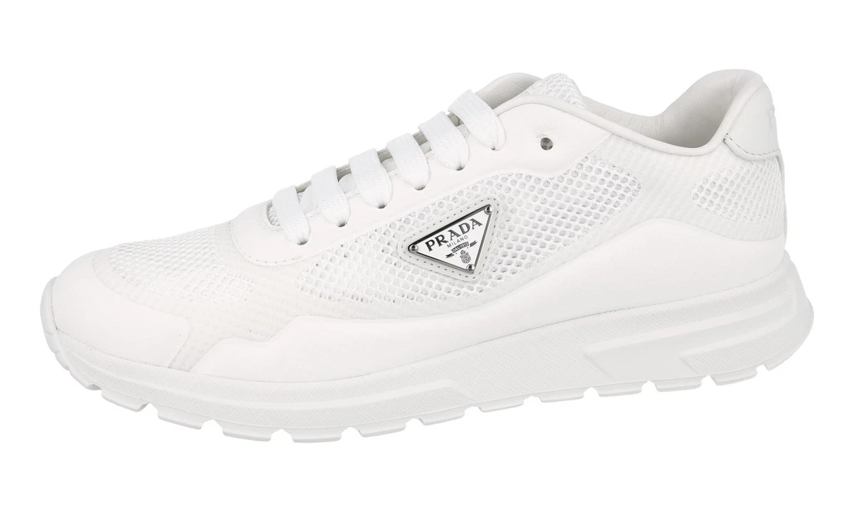 PRADA PRAX Mesh Sneaker - 1E920N - Weiss - NEU - 37