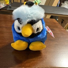 Swibco Puffkins Jake Blue Jay Bird Plush Stuffed Animal Blue Vintage 1998 4.5"