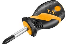 Tolsen Stubby PH2 Screwdriver 38mm | Magnetic Tip | Compact Design | Cr-V Steel