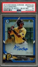 BB - 2018 - BOWMAN CHROME - BLUE - #BCPALSA - LOLO SANCHEZ - PSA 10