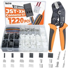 JST-XH 2.5mm  Du pont 2.54mm Connector Kit with AWG28  17 Ratcheting Crimping...