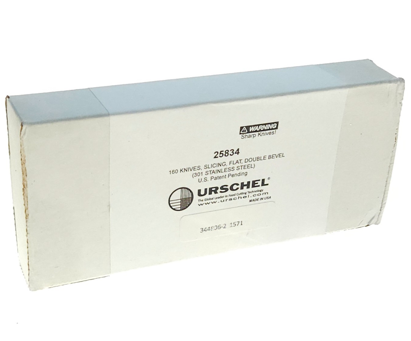 URSCHEL 160 Knives, Slicing, Flat, Double Bevel, 301 Stainless Steel 25834 23824