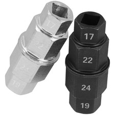 2 Pcs Steel Motorcycle Front Wheel Spindle Socket Adapter Removal Tool